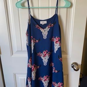 Steer Skull Summer Dress with Pockets